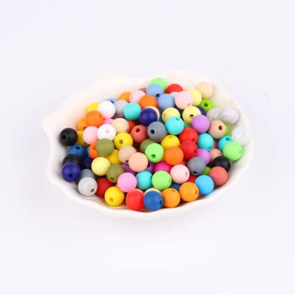 2pk Round silicone beads - 12mm - Image 3