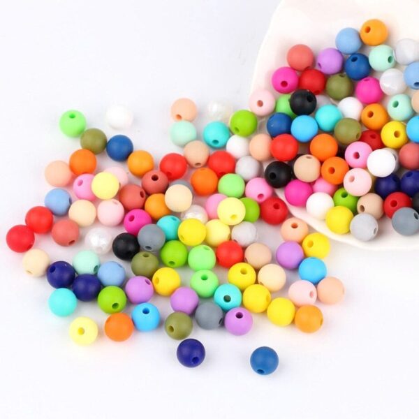2pk Round silicone beads - 12mm - Image 2