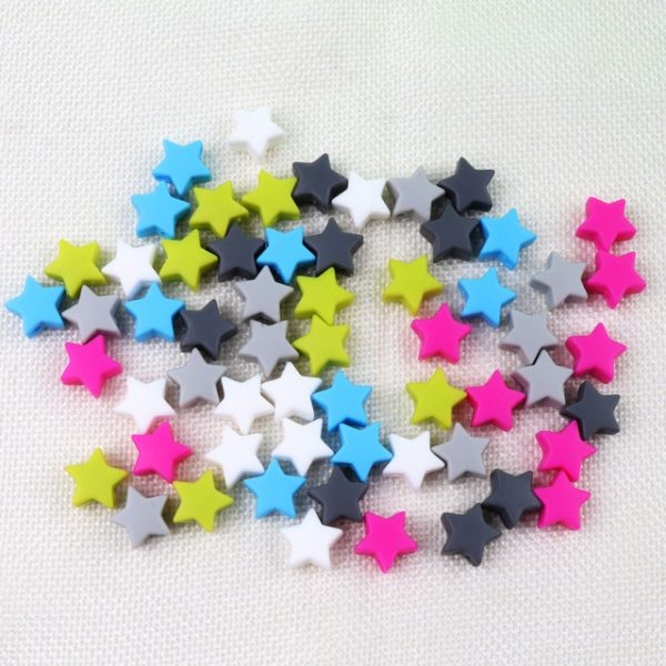 2pk Silicone beads - Star - 14mm - Image 4