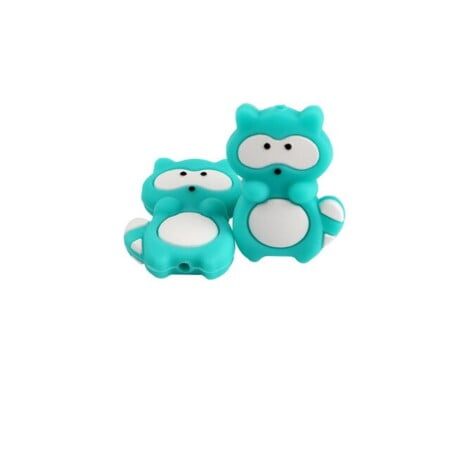Raccoon - Motif bead - Turquoise
