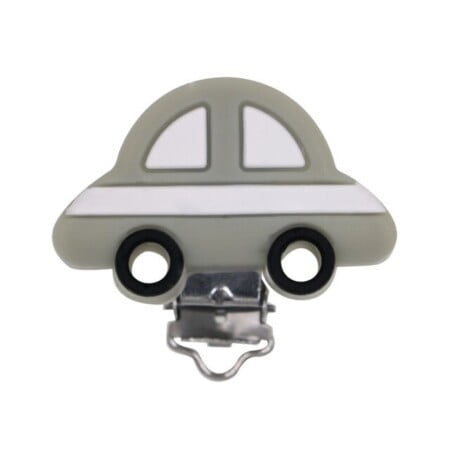 Silicone clip - Car - Grey
