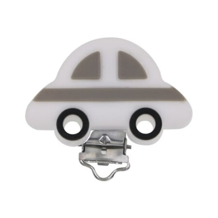 Silicone clip - Car - White