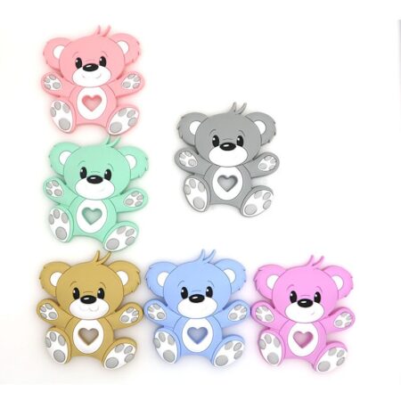 Silicone figure - teddy bear - Mint
