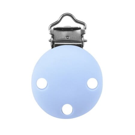Round silicone clips - Baby blue