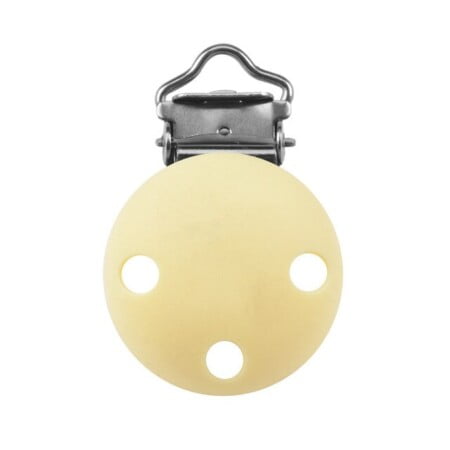 Round silicone clips - Pastel yellow