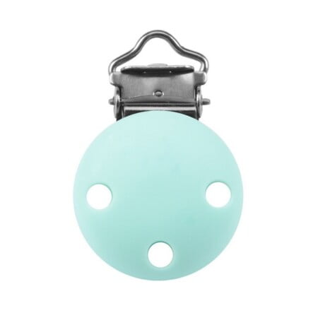 Round silicone clips - Mint green
