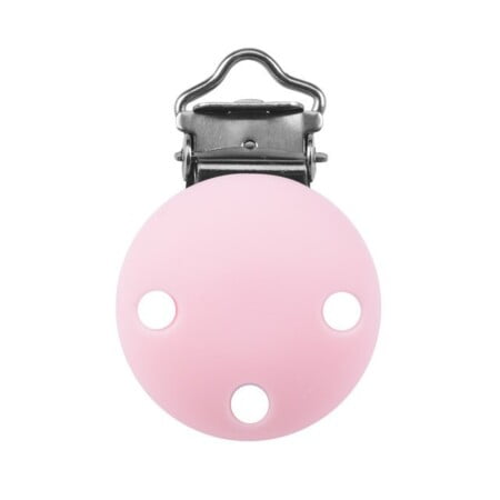 Round silicone clips - Baby pink
